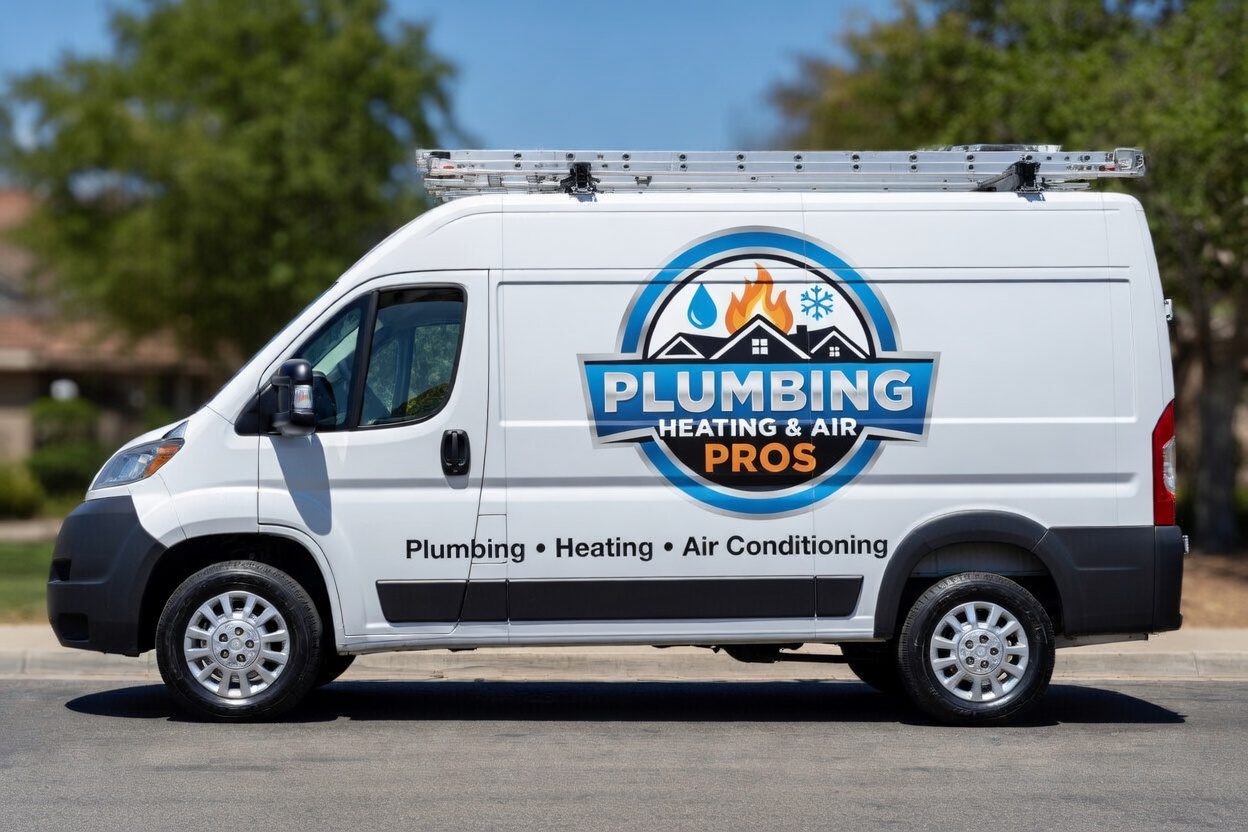 Local plumbing heating and air service van serving Port Hueneme